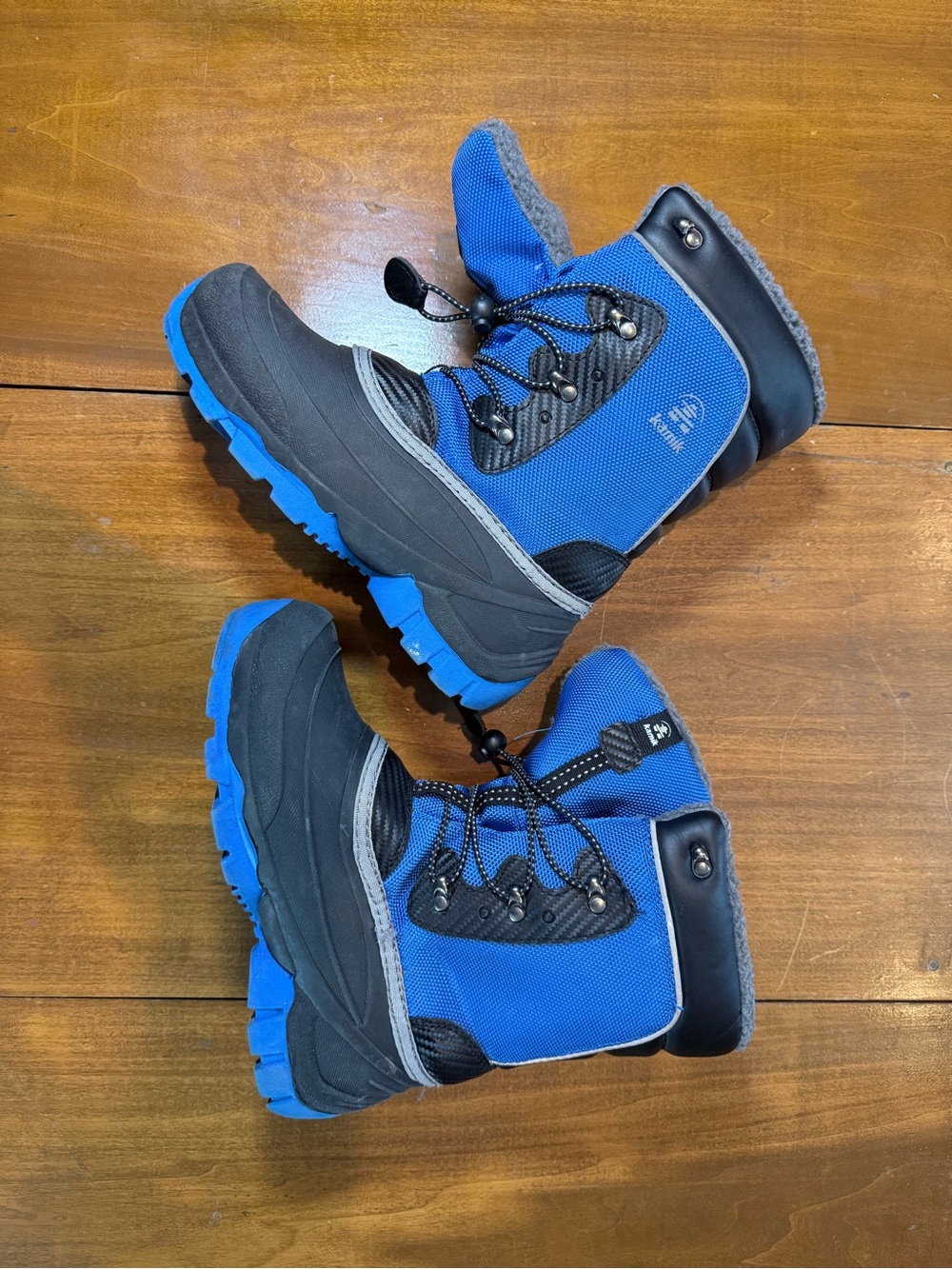 Kamik Luke 3 Boys Youth Size 6 Blue Black Insulated Snow Winter Boots